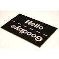 Homescapes - Door Mat- Hello Goodbye - 100% Natural Coir - 45 x75 cm - Indoor and Outdoor Doormat