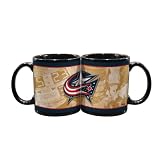 NHL Columbus Blue Jackets 11-Ounce Black Nostalgic Mug (2 Pack)