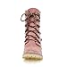 Charm Foot Fashoin Studded Womens Chunky Heel Martin Boots High Top Boots