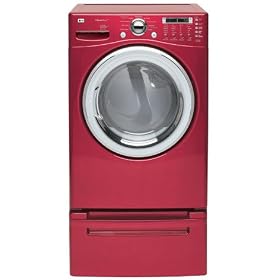 LG : DLEX7177RM 27'' XL Front-Load Electric Dryer - Cherry Red