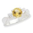 Sterling Silver Citrine Ring