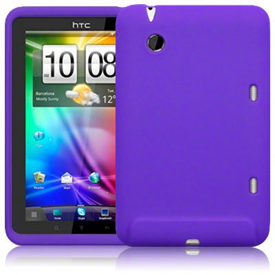 HTC FLYER SILICONE SKIN CASE / COVER / SHELL - PURPLE PART OF THE QUBITS ACCESSORIES RANGE