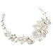 NYKKOLA Boutique Wedding Silver-tone Flower Pearl Bead Hair Comb Hair Pins Bridal Accessories