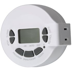 Woods 59203 Digital Lamp and Appliance Timer, Repeats Weekly with 2-Prong Plug by Woods
