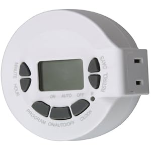 Woods 59203 Digital Lamp and Appliance Timer, Repeats Weekly with 2-Prong Plug by Woods