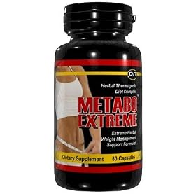 Metabo Extreme - Herbal Thermogenic Diet Complex Fat Burner Lecithin Ginseng 60 Capsules