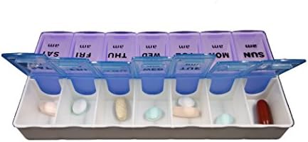 MEDIPAC: 7 Day Medication and Vitamin Organizer, Easy Pop-Up Cover. DON'T WAIT, GET IT NOW! (colors may vary)