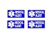 Medical Alert - 3D Domed Set of 4 Stickers