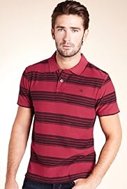 North Coast Pure Cotton Block Striped Polo Shirt