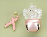 24 Piece Jingle Buddies Breast Cancer Awareness Christnmas Ornament & Pin Set