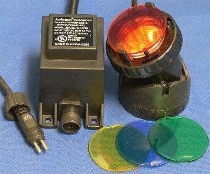 10 watt Submersible Pond Light with Transformer and Color Lenses