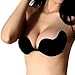 Liswic Sexy Women's Ultralite Backless Strapless Silicone Push-Up Reusable Bra(M-B-Cup C), Mango Shape, Black