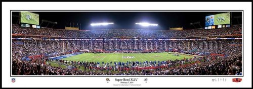 New Orleans Saints - Super Bowl 44 XLIV - Wood Mounted Poster Print