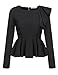 Meaneor Women's Ruffles Peplum Long Sleeve Dressy Blouse Tops