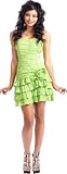 Crinkle Satin Strapless Ruffle Mini Dress Prom Formal Bridesmaid