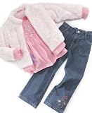 Nannette Little Girl 3 Pc Plush Fur Jacket Set