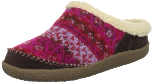 Acorn Women's Crosslander Mule Mulberry Fleece and Fur Lined A51340MUL4 4 UK