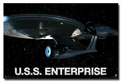 Star Trek U.S.S. Enterprise Art Poster Print 22x34