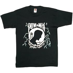 POW / MIA - You Are Not Forgotten - Black One-Sided Military Logo T-Shirt / Tee