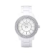 Fossil Womens ES2444 White Resin Bracelet White Glitz Analog Dial Watch