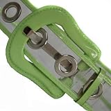 GREEN JUMBO BUCKLE TRANSLUCENT PLASTIC ONE SIZE BELT