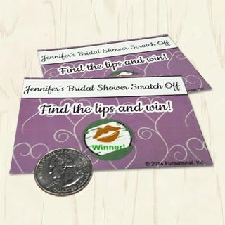 Bridal Shower Scratch Offs - Purple Hearts - Funsational Game