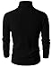 H2H Mens Casual Turtleneck Slim Fit Pullover Sweaters with Twist Patterned BLACK US L/Asia XL (KMOSWL033)