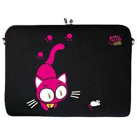 KITTY TO GO LS141-15 Designer Notebook Sleeve Housse Pour Ordinateur Portable 15,4" jusqu'� 15,6" (39,1 - 39,6 cm) Large Neoprene Pochette Sacoche