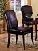 Kitchen & Housewares : Set of 2 Dark Brown Bycast Leather Dining Parson C