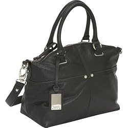 Tignanello Polished Pockets Convertible Satchel,Black,one size