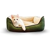 K&H Manufacturing Self-Warming Lounger Sleeper Small Sage/Tan 16-Inch by 20-Inch