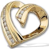 14K Yellow Gold Diamond Chain Slide 3/8 CT