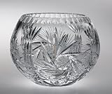 PINWHEEL CRYSTAL ROSE BOWL - PINWHEEL CRYSTAL 5 INCH ROSE BOWL