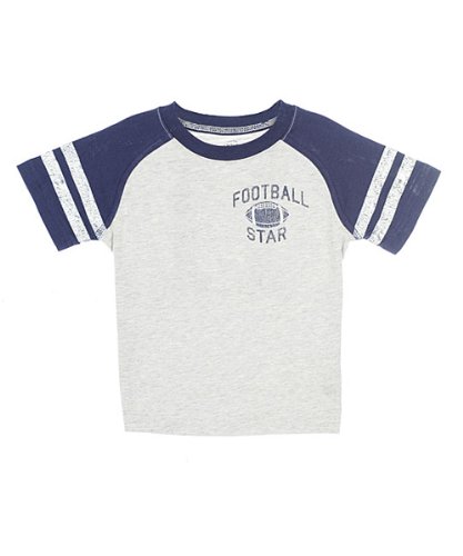 Carters Boys 12-24 Months Grey Football Raglan Tee Shirt