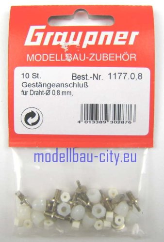 Graupner 1177.0,8 - Gest&auml;ngeanschluss f&uuml;r Draht 0,8Mm