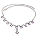 Handmade Gemstone Jewelry Silver Amethyst Necklace Amulet 16 inches (gnklc290)