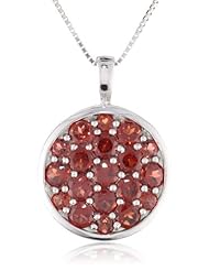 Sterling Silver Micro Pave Gemstone Pendant Necklace, 18"