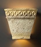 CER-7905 - Justice Design - Tuscan Garden - Two Light Small Tapered Wall Sconce with Diamond Design - Tuscan Garden