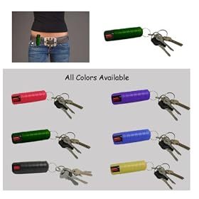 Pepper Spray In Green Molded Keycase With Belt Clip - 0.5oz