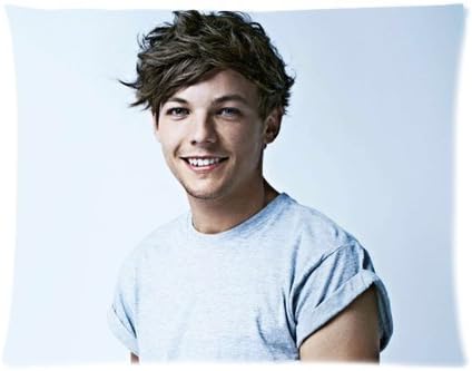 Home Pillow Art Best Popular Pop Music Group One Direction (1D) Louis Tomlinson Light Bule Custom Pillowcase Pillow Case Cover 20"X30" (Two Sides)