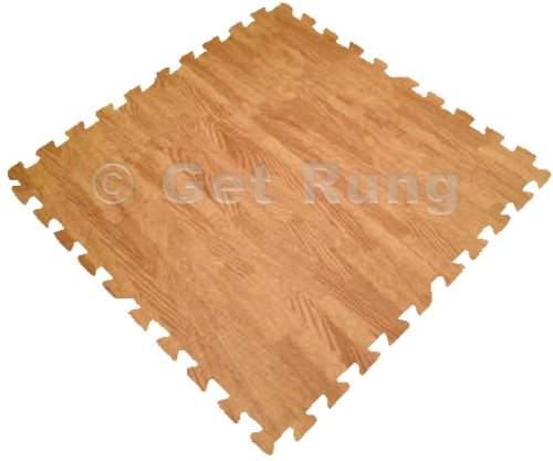 Get Rung Mats Wood Grain 144 Sq Ft Pack Foam Interlocking Mats