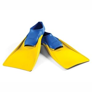 FINIS Floating Fins , Blue/Yellow (Size: 1-3)