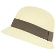 Linen Cloche Bucket Bell Shape Summer Beach Hat Ivory