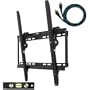 Cheetah Mounts APTMSB Flat Screen TV Wall Mount Bracket for 32-55" Plasma LED LCD TV Includes Free 10' Braided High Speed HDMI Cable With Ethernet