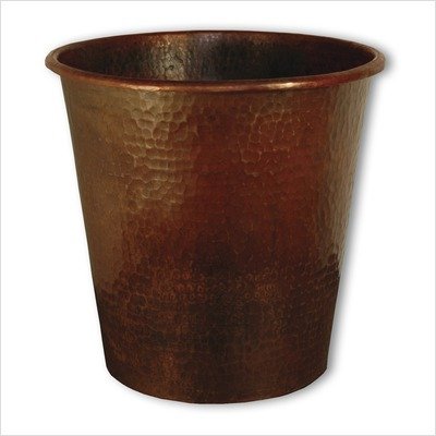 Hand Hammered Copper Waste Basket Finish: Brushed Nickel