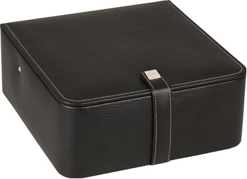 Dulwich Black Leather Watch & Cufflink Box