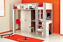 Hochbett Spyke mit Kleiderschrank & Schreibtisch
