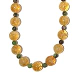 Citrine Necklace 08 Beaded Ruby Zoisite Green Red Yellow Crystal Healing Gemstone 17