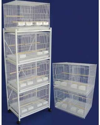 YML Lot of 6 Small Breeding Cages with Divider and One 4 Tier Stand by YML Group Inc