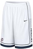 UConn Huskies White NCAA Screen Printed Replica Basketball Shorts By Nike Team Sports (M=33-34)